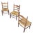 Vintage Provicial Ladderback Children's Chairs with Rush Seat, 1930s, Set of 3 For Sale