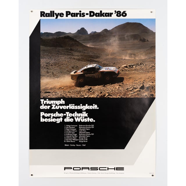 Modern Vintage Porsche Poster, 1986 For Sale - Image 3 of 9