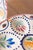 Eight French Quimper 19th Century HB Manufacture Oyster Plates with Floral Motif For Sale - Image 4 of 7