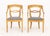 Pair of Biedermeier Style Fruitwood Arm Chairs, each with upholstered seat. 33.25" H x 21.25" W x 18.25" D; seat: 17" H....