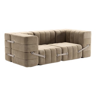 Modular Two-Seater Sofa with Armrests in Barcelona Fabric by Ambivalenz, Set of 7 For Sale