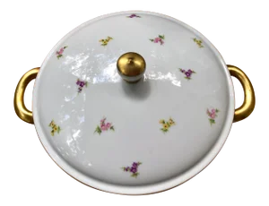 Haviland "Rose Chintz" Gilt Floral Porcelain Vegetable Tureen