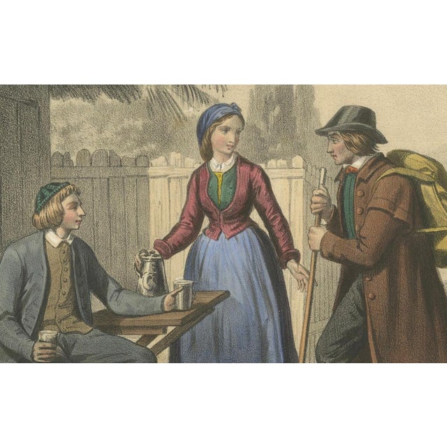 After Leloir, Swedish and Norwegian Costumes, Peasants, Laplanders and Reindeer, 1845, Lithograph For Sale - Image 5 of 9