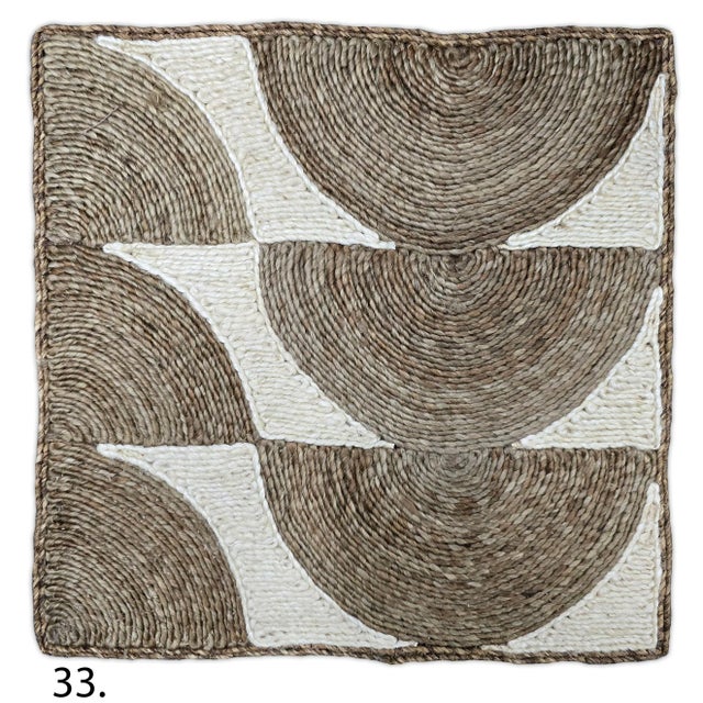 Handmade Abaca Premium Natural Fiber Rugs 2x2Ft. For Sale - Image 10 of 10
