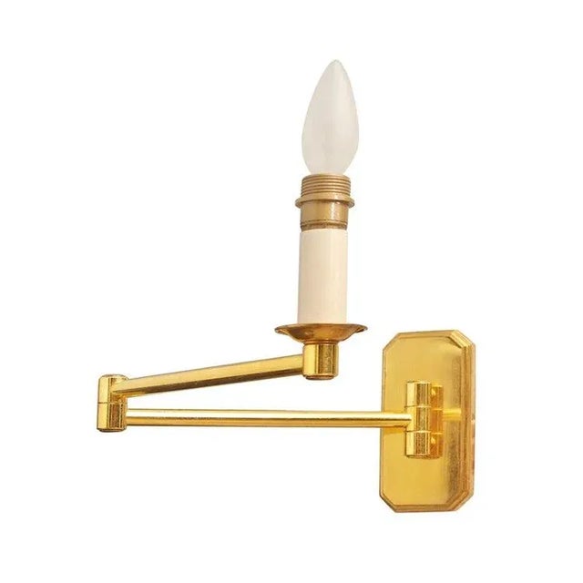 2000 - 2009 Pair of Luminaire d'Art Transitional Arm Sconces For Sale - Image 5 of 5
