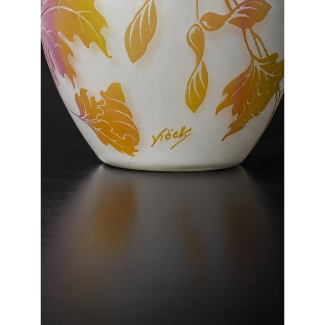Art Nouveau Overlay Glass Vase from Max Köck, 1910 For Sale - Image 6 of 9