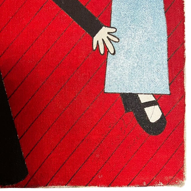 1970s “The Show” Modern Fauvist Figurative Painting by Lynn French Hansen For Sale - Image 10 of 12