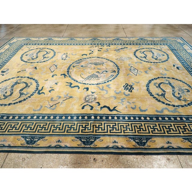 Galerie Shabab Collection Early 20th Century Chinese Peking Large Room Size Rug For Sale - Image 4 of 8