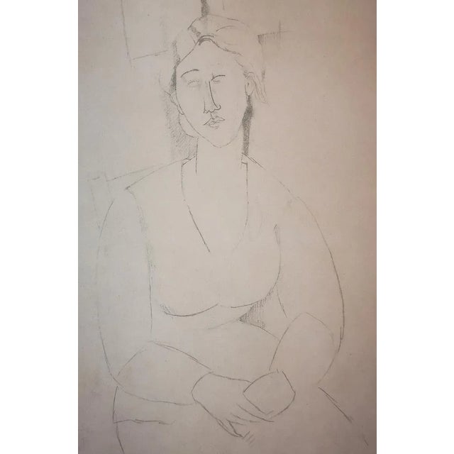Black Amedeo Modigliani, Female Portrait, 1959, Lithograph For Sale - Image 8 of 12