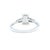 Gia 14ct White Gold Emerald Cut Diamond Ring, Size 5.5 For Sale - Image 4 of 9