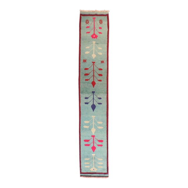 Mid 20th Century Narrow Turkish Runner - 1'11" x 11'4" For Sale