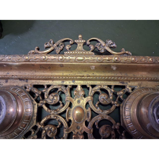 Neo-Renaissance Bronze Desk Inkwell with Openwork Decoration, 19th Century For Sale - Image 11 of 12