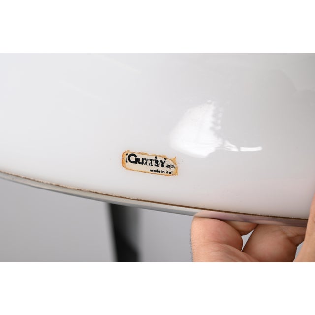 Mid-Century Italian Pendant in Metal and White Acrylic Glass by Harvey Guzzini, 1970s For Sale - Image 13 of 14