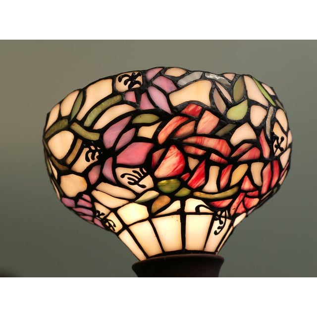 Large 5-Branch Chandelier in the style of Tiffany, 1960 For Sale - Image 3 of 7