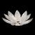 Late 20th Century Late 20th Century Modernist Hand-Blown Murano Glass Reeded Leaf Form Chandelier W/ 24k White Gold For Sale - Image 5 of 18