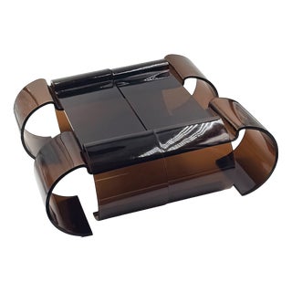 Vintage Modular Acrylic Glass Table, 1970s For Sale