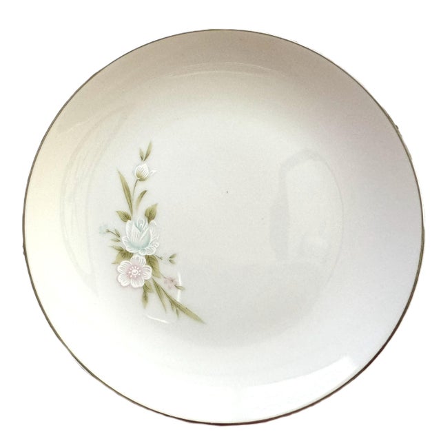 Mid 20th Century Snack Set for 12 by Sango China, Chapel Rose Pattern #6276, With Creamer and Sugar For Sale - Image 14 of 15