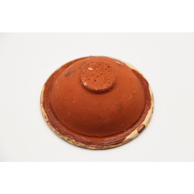 19th Century Small Portuguese Rustic Glazed Spongeware Wine Cup Bowl For Sale - Image 11 of 12