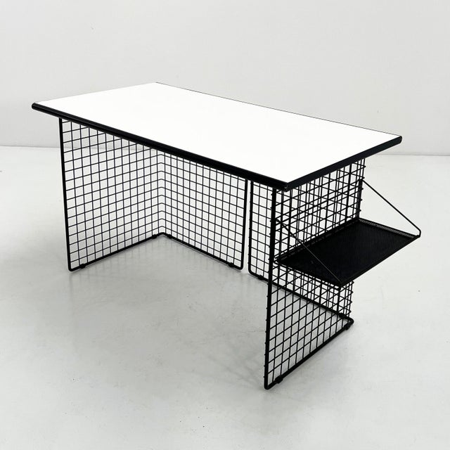 Black Wire Writing Desk, 1980s For Sale - Image 10 of 11