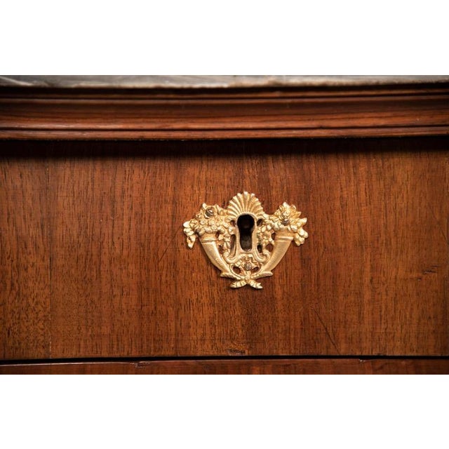 Lombard Empire Chest of Drawers with Marble Top, 1800 For Sale - Image 6 of 18