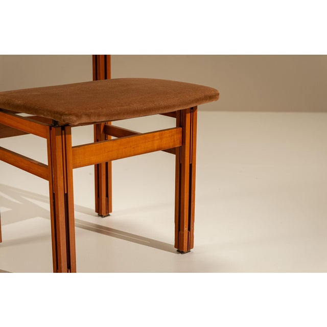 Brown Dining Chairs attributed to Fausto Bontempi, Italy, 1970s, Set of 6 For Sale - Image 8 of 12