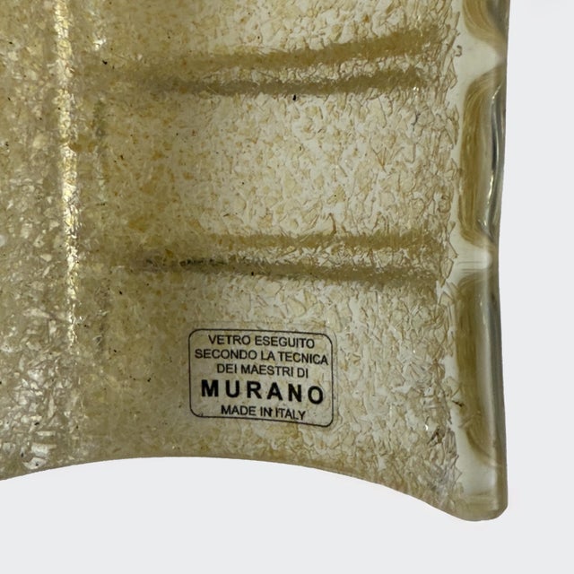 Gold Art Deco Gold Murano Glass and Brass Sconces, Set of 2 For Sale - Image 8 of 10