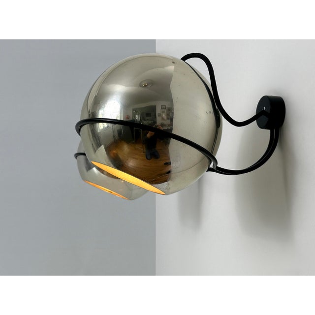 Black Model 232/G Spherical Sconces by Gino Sarfatti for Arteluce, Italy, 1961, Set of 2 For Sale - Image 8 of 18