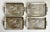 Metal Mid 20th Century Set of 4 Petite Aluminum Silver Japanese Embossed Trays For Sale - Image 7 of 7