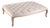 Maison Tufted Ottoman with Cabriole Legs - Linen / Oak Frame For Sale