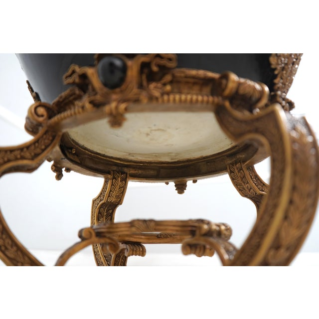 French Empire Style Bronze Mounted Porcelain Jardiniere For Sale - Image 12 of 12