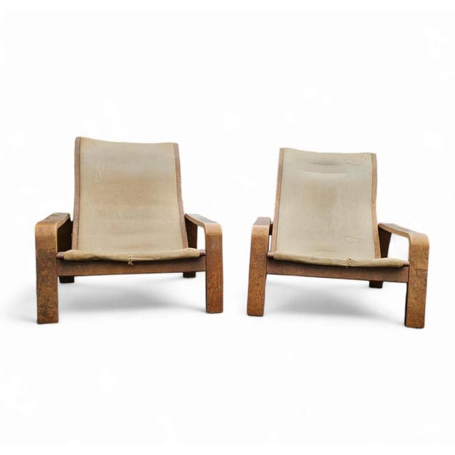Mid-Century Pulkka Lounge Chairs by Ilmari Lappalainen for Asko, Finland, 1960s, Set of 2 For Sale - Image 10 of 10