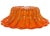Vintage Barovier Toso Murano Bright Orange Bubbles Gold Flecks Italian Art Glass Scalloped Bowl For Sale In Orlando - Image 6 of 8