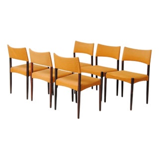 Danish Restored Rosewood Dining Chairs with Upholstery, 1960s, Set of 6 For Sale