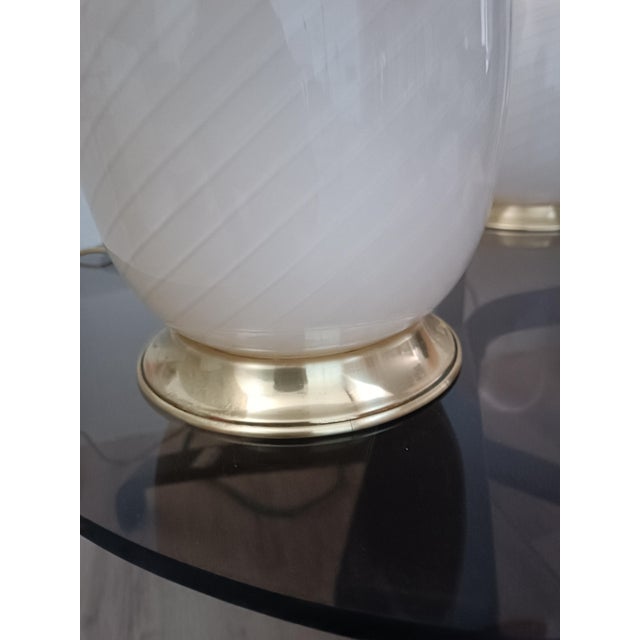 1970s Vintage Murano Glass Table Lamps, 1970s, Set of 2 For Sale - Image 5 of 7