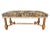 Vintage Jacobean Tapestry Hall Bench With Turned Wood Legs, Scalloped Fringe & Upholstered Floral Seat For Sale - Image 9 of 12
