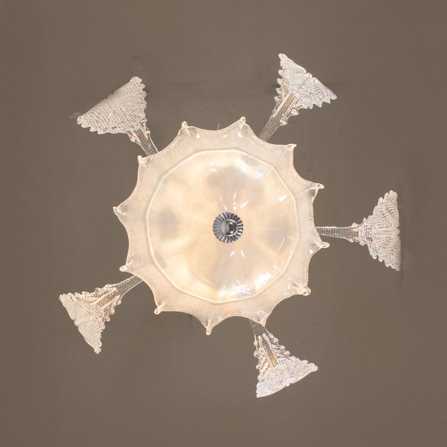 Mid-Century Murano Chandelier Attributed to Barovier & Toso For Sale - Image 15 of 18
