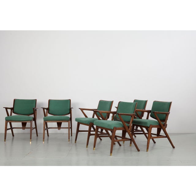 Vintage Armchairs by Enrico Ciuti, 1950, Set of 6 For Sale - Image 17 of 18