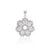 Moissanite Open Center Snowflake Flower Pendant in Solid Silver For Sale - Image 10 of 14