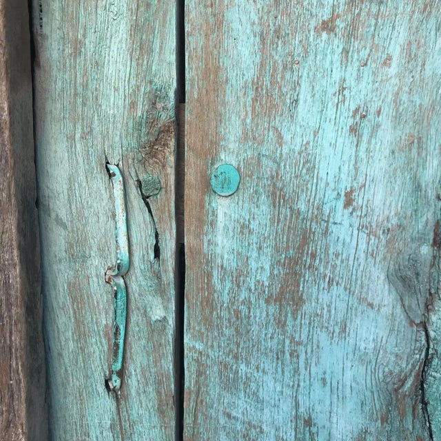 Wood 1920s Jalisco Hacienda Old Rustic Door Solid Mesquite Wood Mexico For Sale - Image 7 of 11