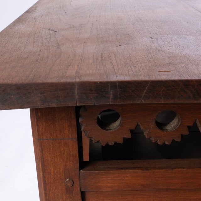 Early 20th Century One Drawer Table With Cutouts For Sale - Image 10 of 12