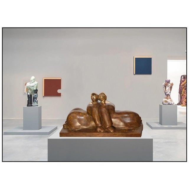 The artwork here, "Best Friends", is a wonderful creation of two figures sitting back to back, that is saturated with...