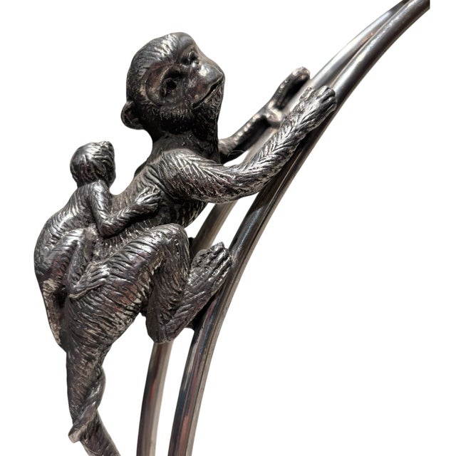 Contemporary Rare Arthur Court Monkey Banana Holder With Bowl For Sale - Image 3 of 11