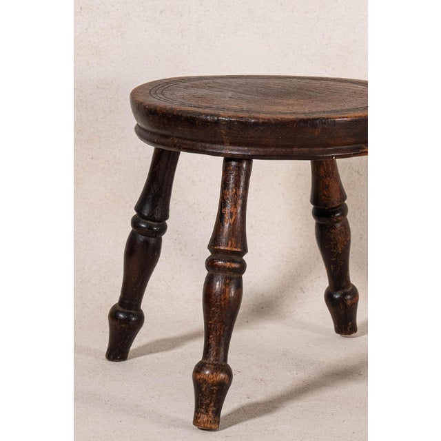 Antique French Oak Milking Stool