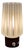 Mid-Century Table Lamp with Teak Base and White Striped Glass Shade, 1960s For Sale