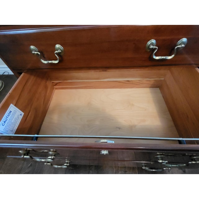 Ethan Allen Two Locking Drawers Lateral File Cabinet Cherry Finish For Sale - Image 13 of 15