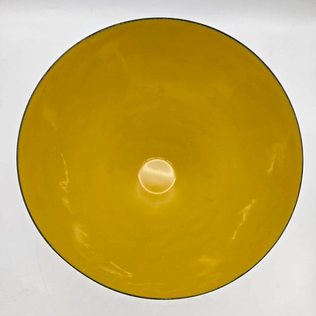 Metal Mid 20th Century Danish Chartreuse Krenit Bowl Designed by Herbert Krenchel For Sale - Image 7 of 8