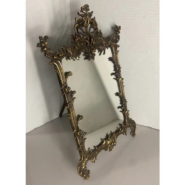 Mid 20th Century Rococo French Table Vanity Mirror For Sale - Image 12 of 12