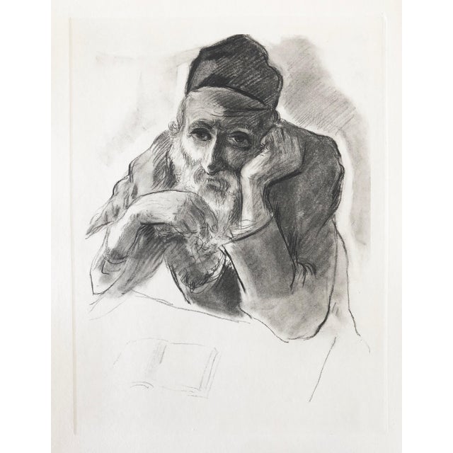 Meditation. Chassidic boy, Yeshiva student with open book. Judaica, Jewish scenes from a ghetto. Saul Yaffie, a.k.a. Paul...