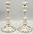 Mid Century Plate Silver Candlesticks Adjustable Height 10 Inches, a Pair For Sale - Image 6 of 7