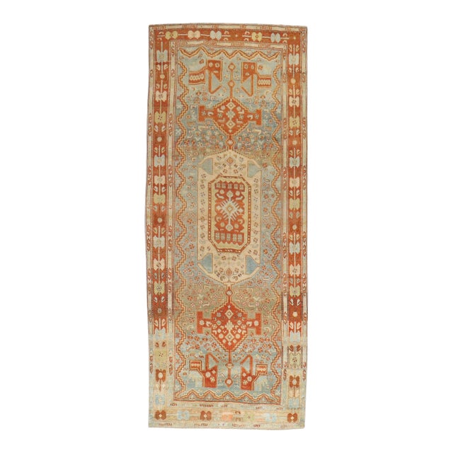 Quirky Antique Persian Bidjar Rug - 4'4" x 11' For Sale